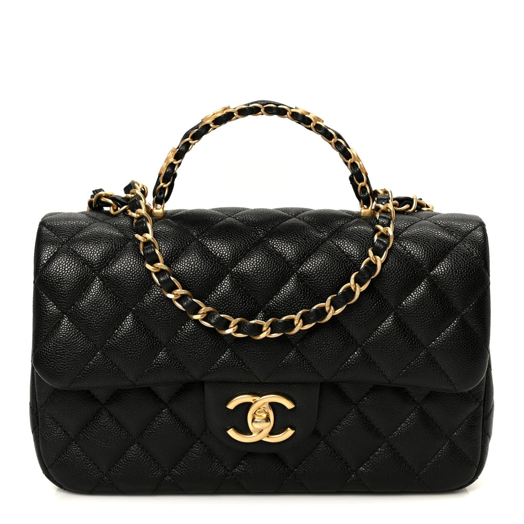 Caviar Quilted Small Handy CC Flap Black
