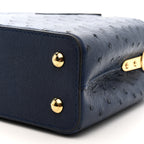 Ostrich Capucines Mini Indigo