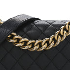 Caviar Quilted Small Boy Flap Black