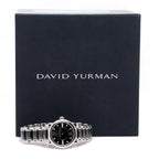 Stainless Steel Ceramic Diamond 30mm Classic Quartz Watch Black
