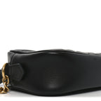 Calfskin Matelasse Mini GG Marmont Chain Shoulder Bag Black