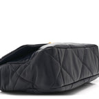 Lambskin Quilted Large Chanel 19 Flap Navy Blue