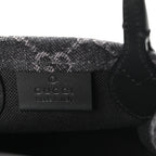 Denim GG Monogram Calfskin Mini Ophidia Tote Bag Black