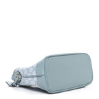 GG Supreme Monogram Textured Dollar Calfskin Web Small Ophidia Bucket Shoulder Bag Dusty Blue