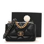 Lambskin Quilted Medium Chanel 19 Flap Black