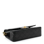 Lambskin Quilted Small Double Flap Black