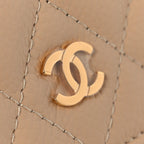 Caviar Quilted Wallet on Chain WOC Beige
