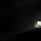 Patent Quilted Jumbo Double Flap Black