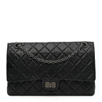 Aged Calfskin Quilted 2.55 Reissue 226 Flap So Black