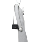 Lambskin Quilted Mini Rectangular Flap Black