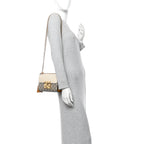 GG Supreme Monogram Calfskin Small Padlock Shoulder Bag Beige Mystic White Sun Oil