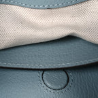 GG Supreme Monogram Textured Dollar Calfskin Web Small Ophidia Bucket Shoulder Bag Dusty Blue