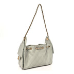Caviar Quilted Mini Chanel 25 Handbag Light Green