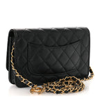 Pearly Caviar Quilted Fit For You Wallet On Chain WOC Black