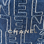 Denim Patchwork Logo Chanel 22 Blue