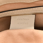 GG Supreme Monogram Azalea Calfskin Web Small Jackie 1961 Hobo Beige Ebony Mystic White