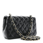 Lambskin Quilted Mini Rectangular Flap Black