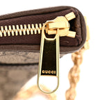 GG Supreme Monogram Web Ophidia Chain Shoulder Bag Brown