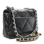 Lambskin Quilted Medium Chanel 19 Flap Black