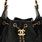 Caviar Quilted Mini Chanel 25 Handbag Black