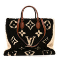 Shearling Monogram Giant Teddy Onthego GM Black White