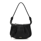 Shiny Nappa Calfskin Paseo Satchel Black