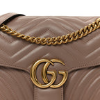 Calfskin Matelasse Small GG Marmont Shoulder Bag Porcelain Rose