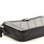 Lambskin Quilted Small Boy Clutch With Chain So Black