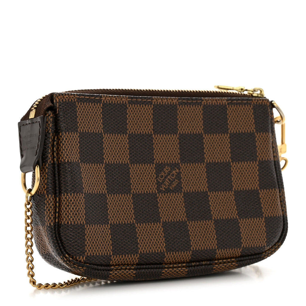 Damier Ebene Complice Trunks and Bags Mini Pochette Accessories Red