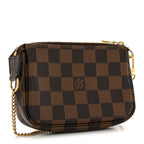 Damier Ebene Complice Trunks and Bags Mini Pochette Accessories Red