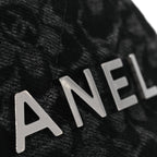 Denim Quilted Floral Print Mini Chanel 22 Black Grey