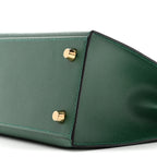 Madame Calfskin Shiny Alligator Kelly Sellier Touch 25 Vert Moyen
