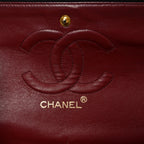 Lambskin Quilted Small Double Flap Black