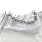 Metallic Nappa Donut Chain Flamenco Knot Silver