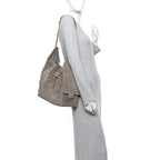 Suede Quilted Medium Chanel 25 Handbag Dark Grey