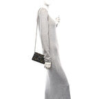 Jacquard Black Denim GG Monogram Super Mini Dionysus Shoulder Bag Black Ivory