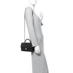 Caviar Quilted Mini Top Handle Rectangular Flap Black