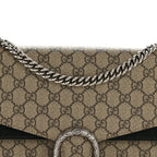 GG Supreme Monogram Medium Dionysus Shoulder Bag Black