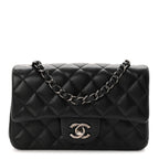 Caviar Quilted Mini Rectangular Flap Black