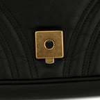 Calfskin Matelasse Small GG Marmont Shoulder Bag Black