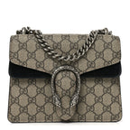 GG Supreme Monogram Mini Dionysus Shoulder Bag Black