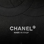 Patent Quilted Jumbo Double Flap Black