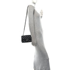 Lambskin Quilted Mini Rectangular Flap Black