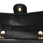 Lambskin Quilted Small Double Flap Black