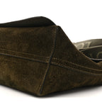 Suede Flamenco Satchel Bottle Green