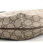GG Supreme Monogram Web Small Ophidia Half Moon Hobo Brown