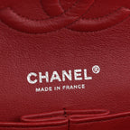 Lambskin Quilted Medium Double Flap Red