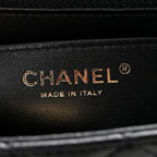 Lambskin Quilted Mini Rectangular Flap Black