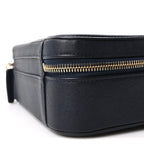 Caviar Quilted Medium CC Filigree Vanity Case Navy