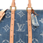 Denim Monogram New LV Remix Keepall Bandouliere 45 Blue